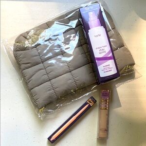 Tarte Shape Tape Stay Spray Concealer Puffy Makeup Pouch Highlighter 7/$77 sale